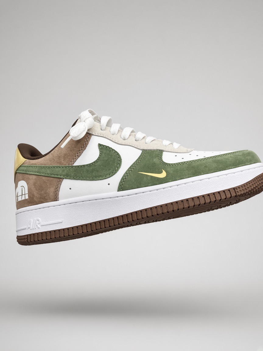 Nike Air Force 1 Low — Oil Green / Suede